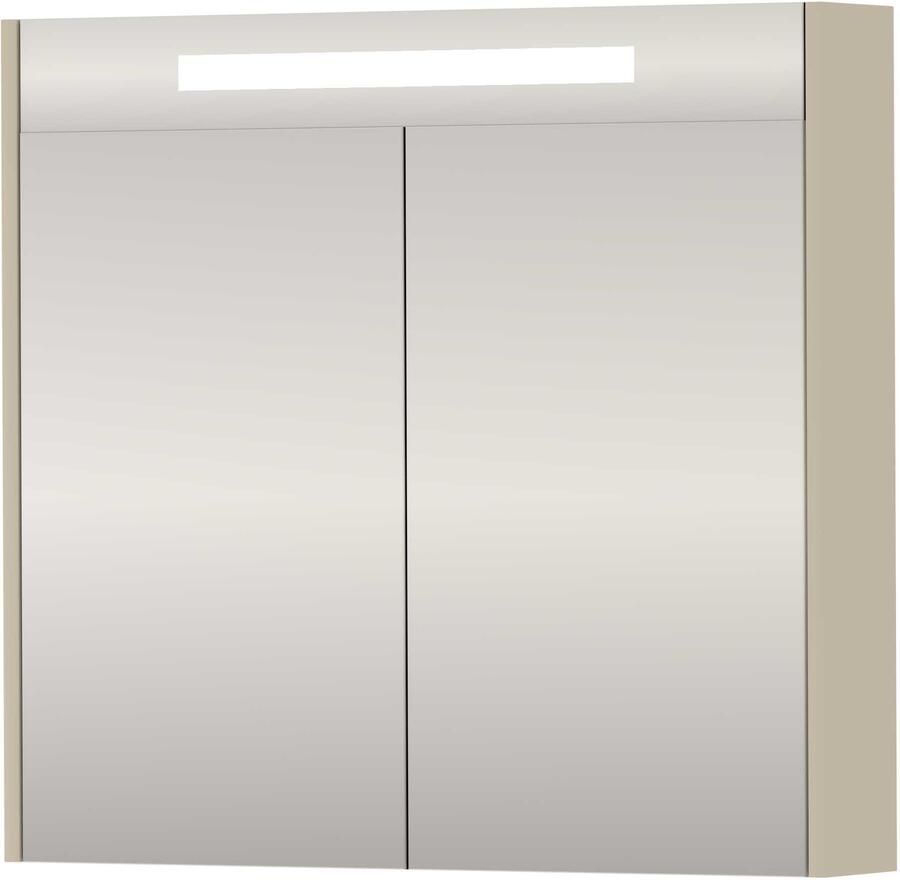 Proline SPK Premium Spiegelkast LED 80x14x74 cm Soft Linen