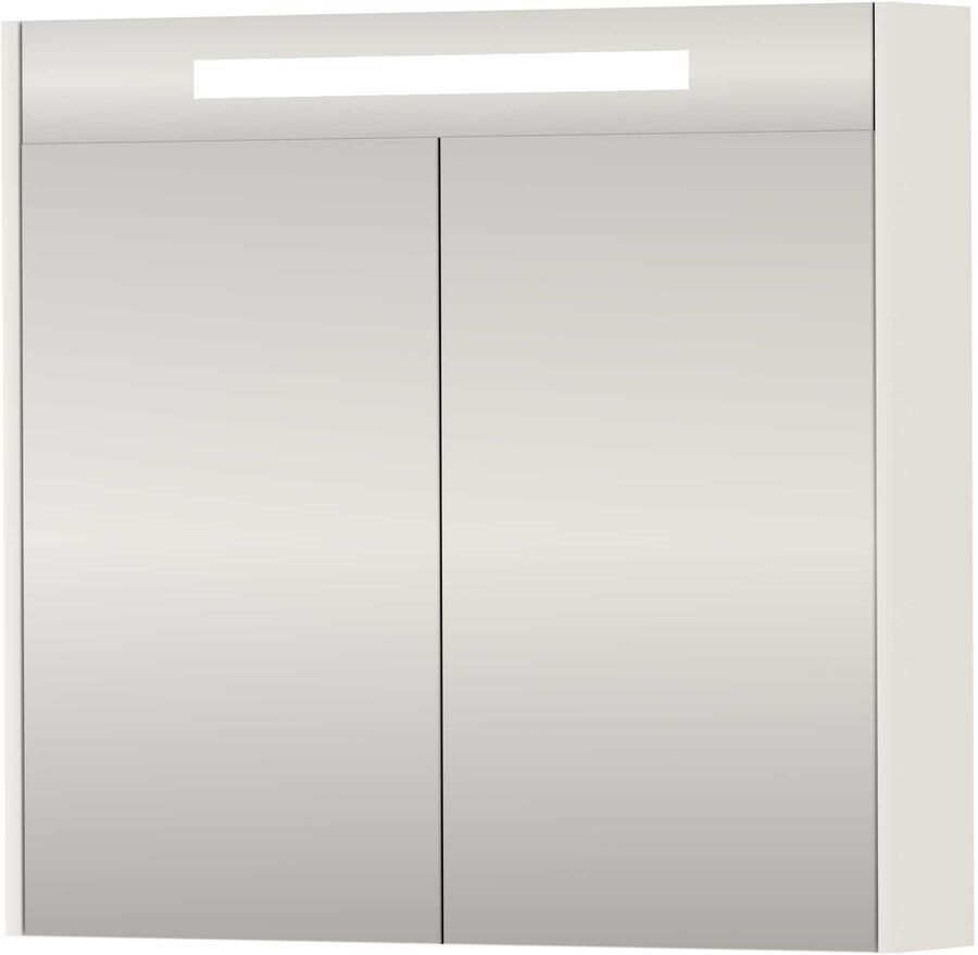 Proline SPK Premium Spiegelkast LED 80x14x74 cm SPKP80MWL Mat White