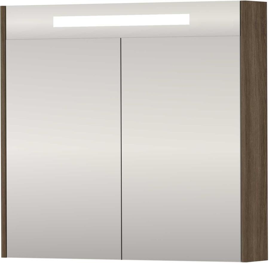 Proline SPK Premium Spiegelkast LED 80x14x74 cm Vital Oak