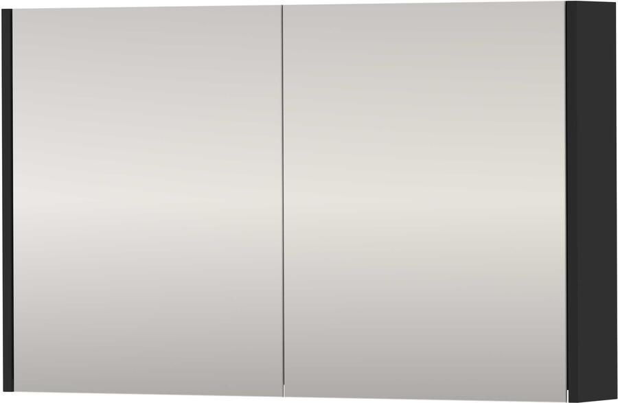Proline SPK Xcellent Spiegelkast Dubbelzijdig 100x14x60 cm Mat Zwart