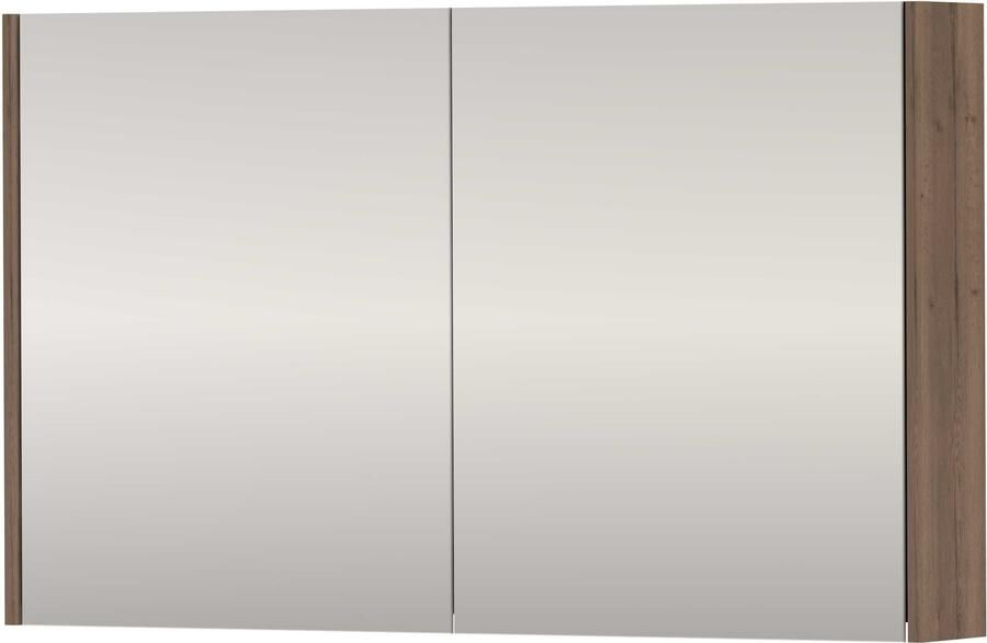 Proline SPK Xcellent Spiegelkast Dubbelzijdig 100x14x60 cm Terra Oak
