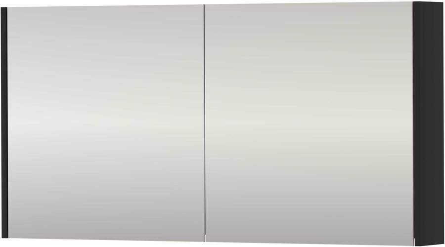Proline SPK Xcellent Spiegelkast Dubbelzijdig 120x14x60 cm Mat Zwart
