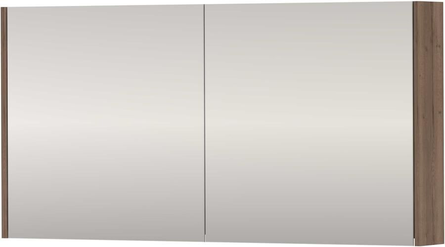 Proline SPK Xcellent Spiegelkast Dubbelzijdig 120x14x60 cm Terra Oak