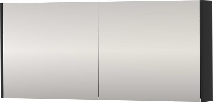 Proline SPK Xcellent Spiegelkast Dubbelzijdig 140x14x60 cm Mat Zwart