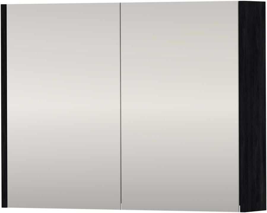 Proline SPK Xcellent Spiegelkast Dubbelzijdig 80x14x60 cm Black Oak