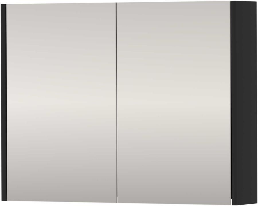 Proline SPK Xcellent Spiegelkast Dubbelzijdig 80x14x60 cm Mat Zwart