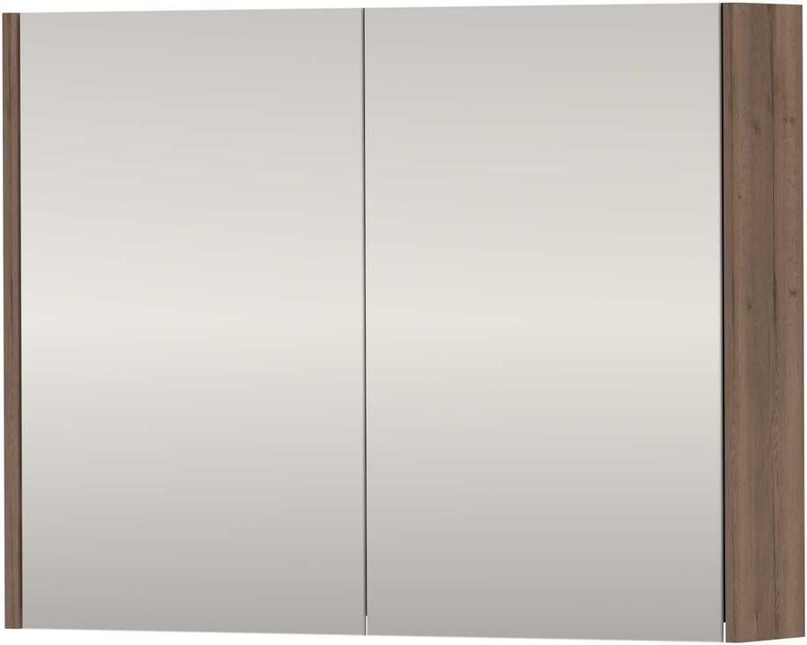 Proline SPK Xcellent Spiegelkast Dubbelzijdig 80x14x60 cm Terra Oak