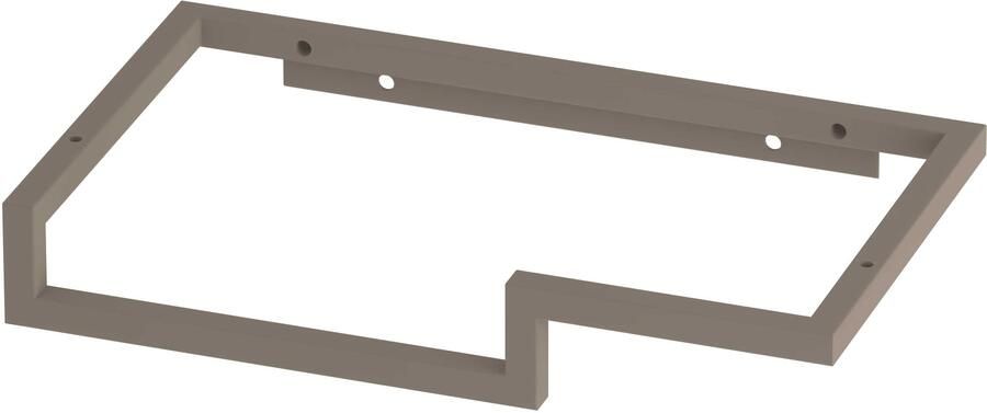 Proline Stalen Fonteinframe Met Handdoekhouder Links 40x23x6 cm Clay Beige
