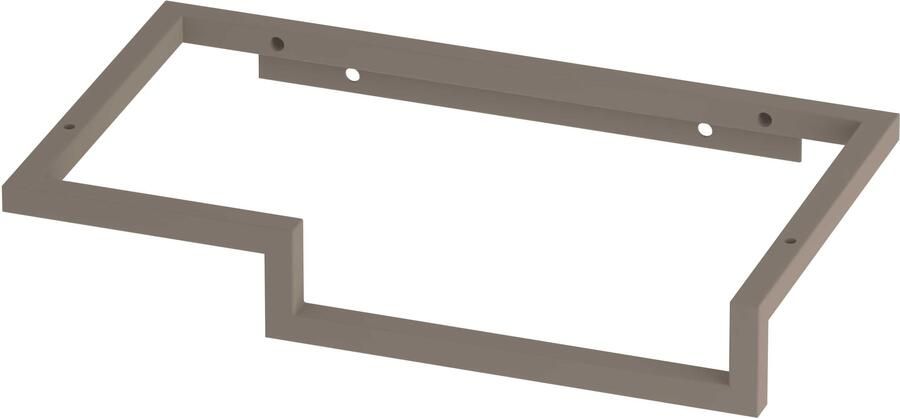 Proline Stalen Fonteinframe Met Handdoekhouder Rechts 40x23x6 cm Clay Beige