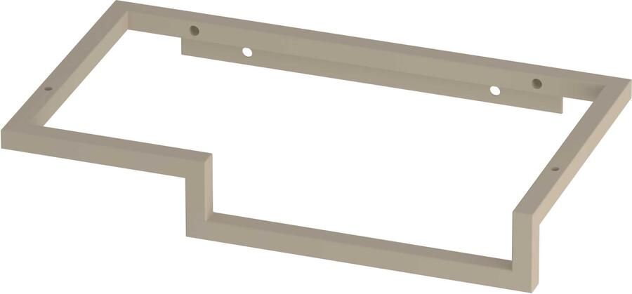 Proline Stalen Fonteinframe Met Handdoekhouder Rechts 40x23x6 cm Soft Linen