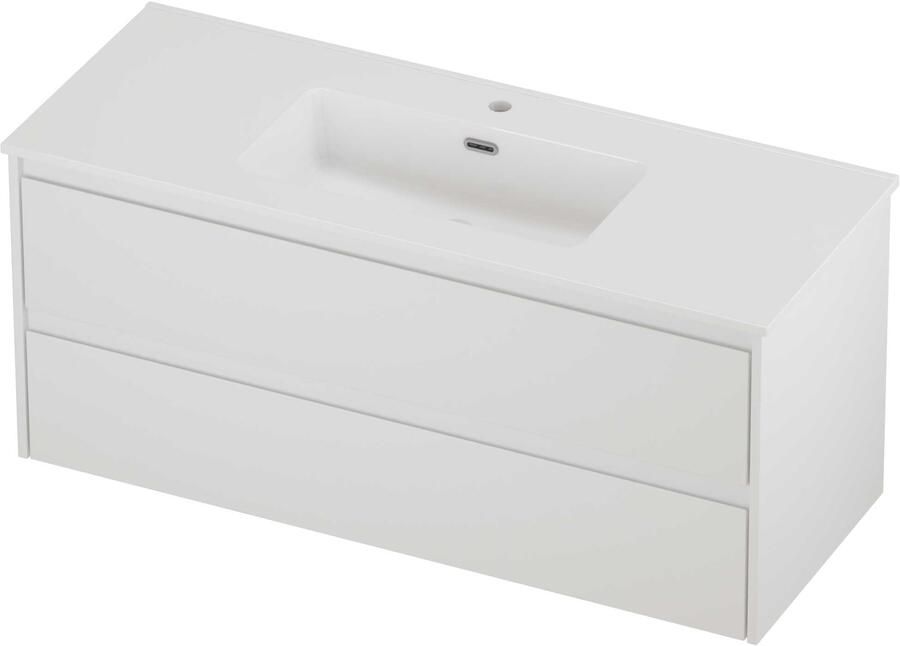 Proline Tribute Badmeubelset Porselein Elegant 1 Gat 120x46x54 cm Glans Wit Mat Wit