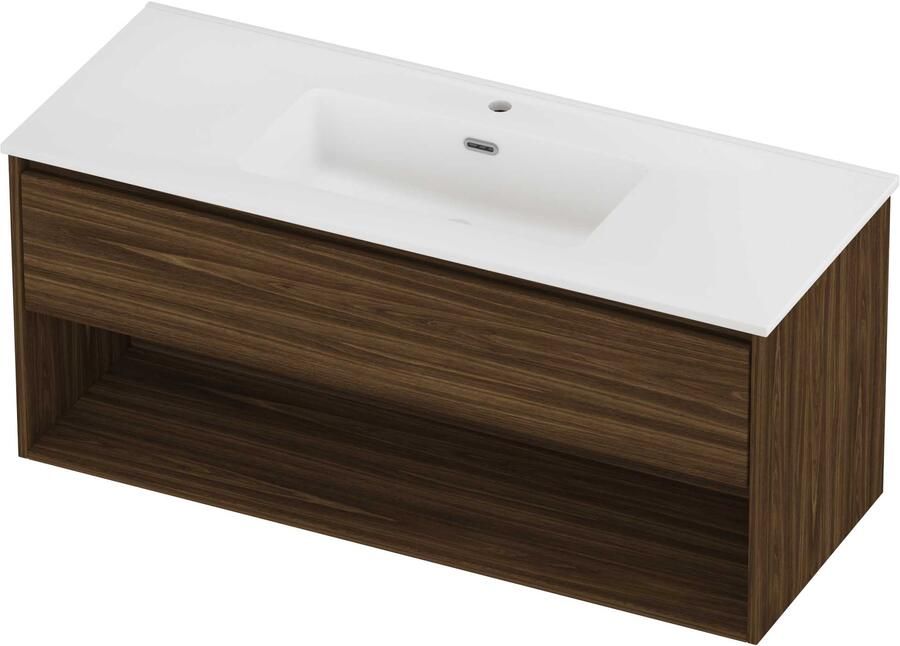 Proline Tribute Badmeubelset Porselein Elegant 1 Gat 120x46x54 cm Mat White Cabana Oak