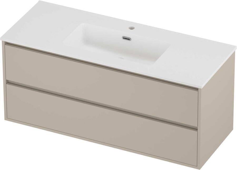 Proline Tribute Badmeubelset Porselein Elegant 1 Gat 120x46x54 cm Mat White Soft Linen