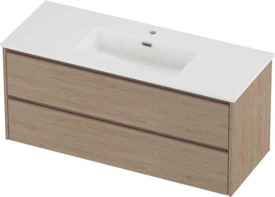 Proline Tribute Badmeubelset Porselein Elegant 1 Kraangat 120x46x54 cm Mat White Ideal Oak