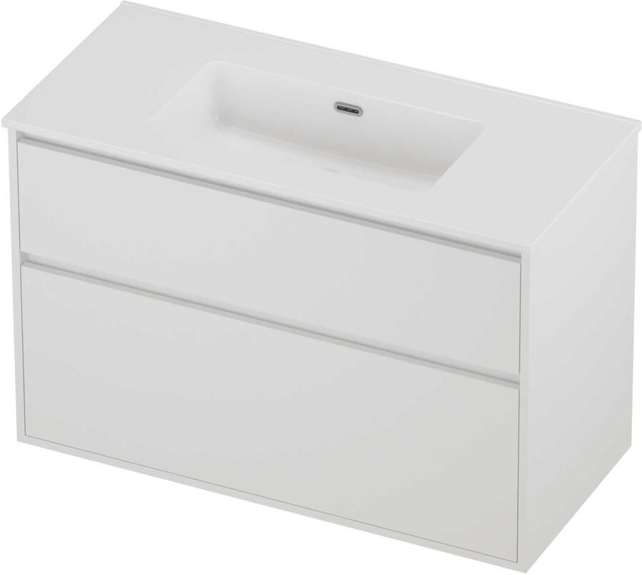 Proline Tribute Badmeubelset Porselein Elegant 100x46x67 cm Glans Wit Mat White