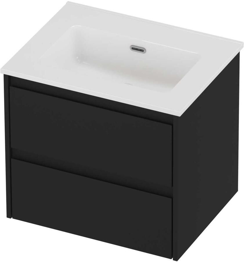 Proline Tribute Badmeubelset Porselein Elegant 60x46x54 cm Glans Wit Mat Zwart