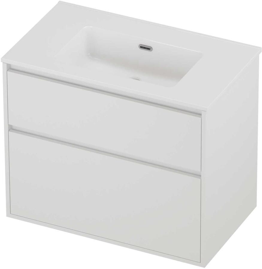 Proline Tribute Badmeubelset Porselein Elegant 80x46x67 cm Glans Wit Mat White