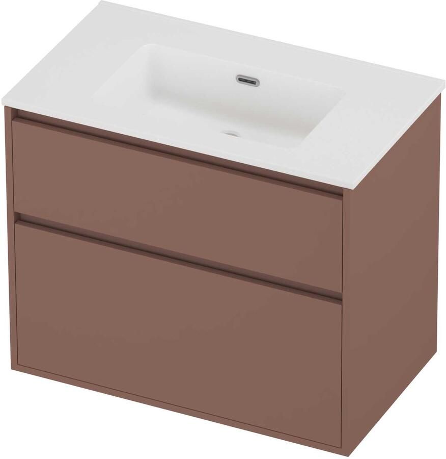 Proline Tribute Badmeubelset Porselein Elegant 80x46x67 cm Mat White Beauty Blush