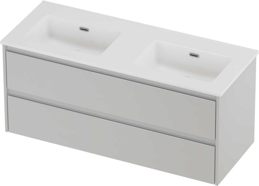 Proline Tribute Badmeubelset Porselein Elegant Dubbel 120x46x54 cm Glans Wit Glans Wit