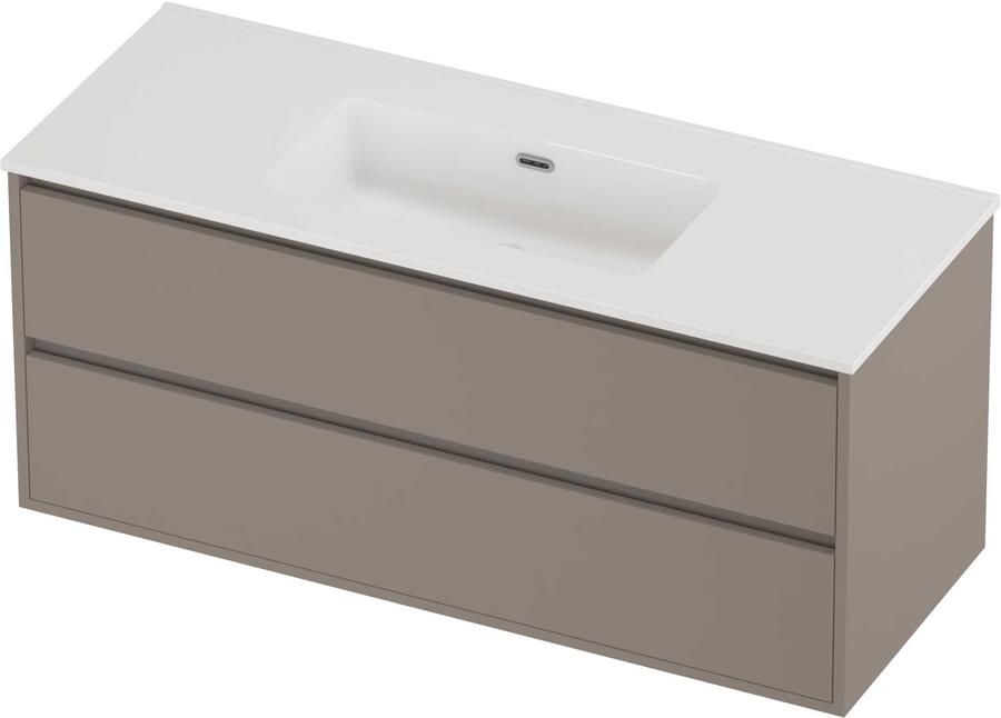Proline Tribute Badmeubelset Porselein Elegant Enkel 120x46x54 cm Glans Wit Clay Beige