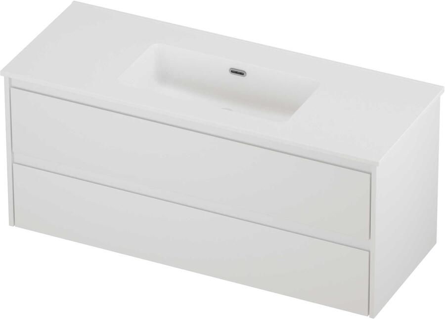 Proline Tribute Badmeubelset Porselein Elegant Enkel 120x46x54 cm Mat White Mat Wit