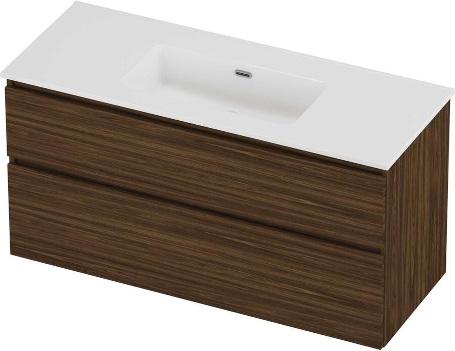 Proline Tribute Badmeubelset Porselein Elegant Enkel 120x46x62 cm Glans Wit Cabana Oak