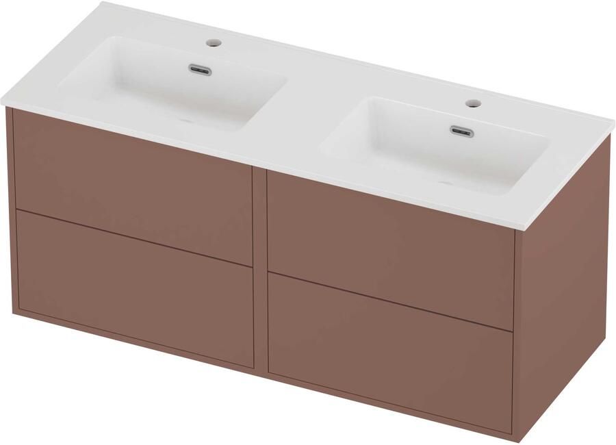 Proline Tribute Badmeubelset Porselein Elegant Symmetrisch 120x46x54 cm Glans Wit Beauty Blush