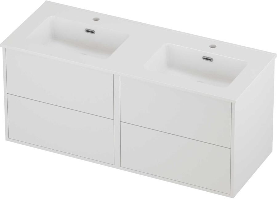 Proline Tribute Badmeubelset Porselein Elegant Symmetrisch 120x46x54 cm Glans Wit Mat White