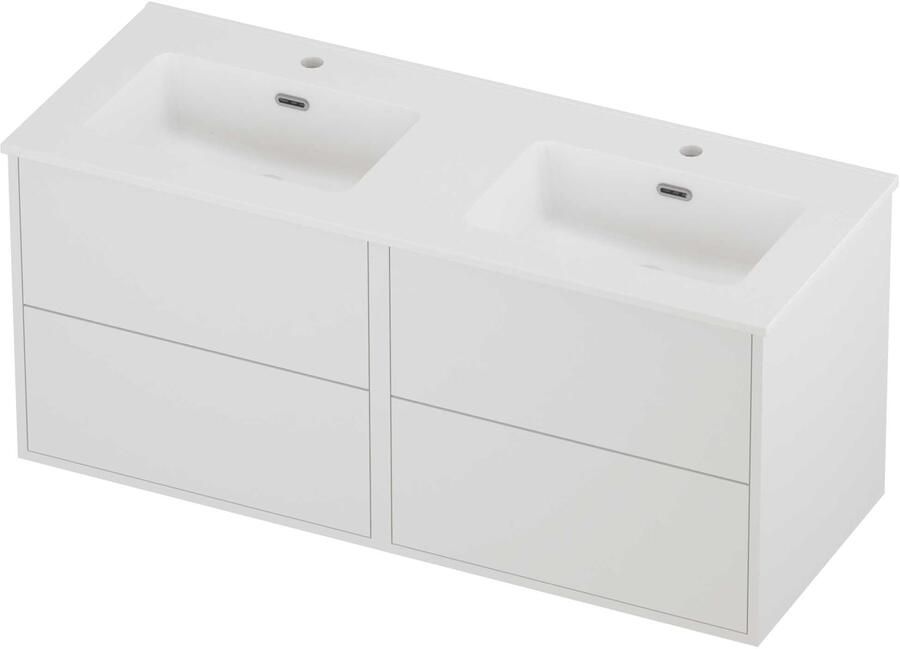 Proline Tribute Badmeubelset Porselein Elegant Symmetrisch 120x46x54 cm Mat Wit Mat White
