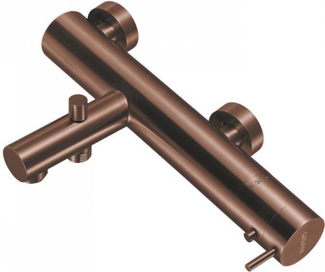 Qisani Flow thermostatische opbouw badkraan Geborsteld PVD Copper (koper) 25608.05