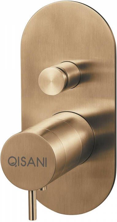 Qisani Flow thermostatische inbouwkraan met inbouwdeel Geborsteld PVD Gold (goud) 25611.06