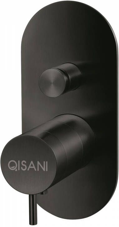Qisani Flow thermostatische inbouwkraan met inbouwdeel mat Zwart 25611.03