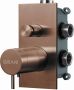 Qisani Flow thermostatische inbouwkraan met inbouwdeel Geborsteld PVD Copper (koper) 25610.05 - Thumbnail 1