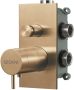 Qisani Flow thermostatische inbouwkraan met inbouwdeel Geborsteld PVD Gold (goud) 25610.06 - Thumbnail 1