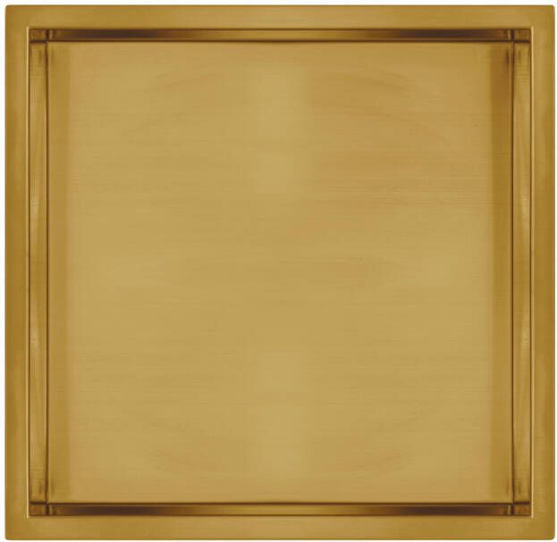 Qisani Flow inbouwnis 30.5x30.5cm Geborsteld PVD Gold (goud) 18109.06