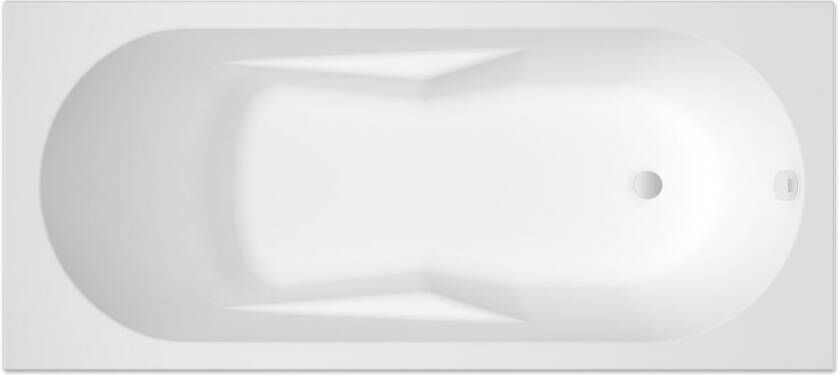 Riho Ligbad Lazy 180x80 cm Bedieningsknop Midden Wit Glanzend