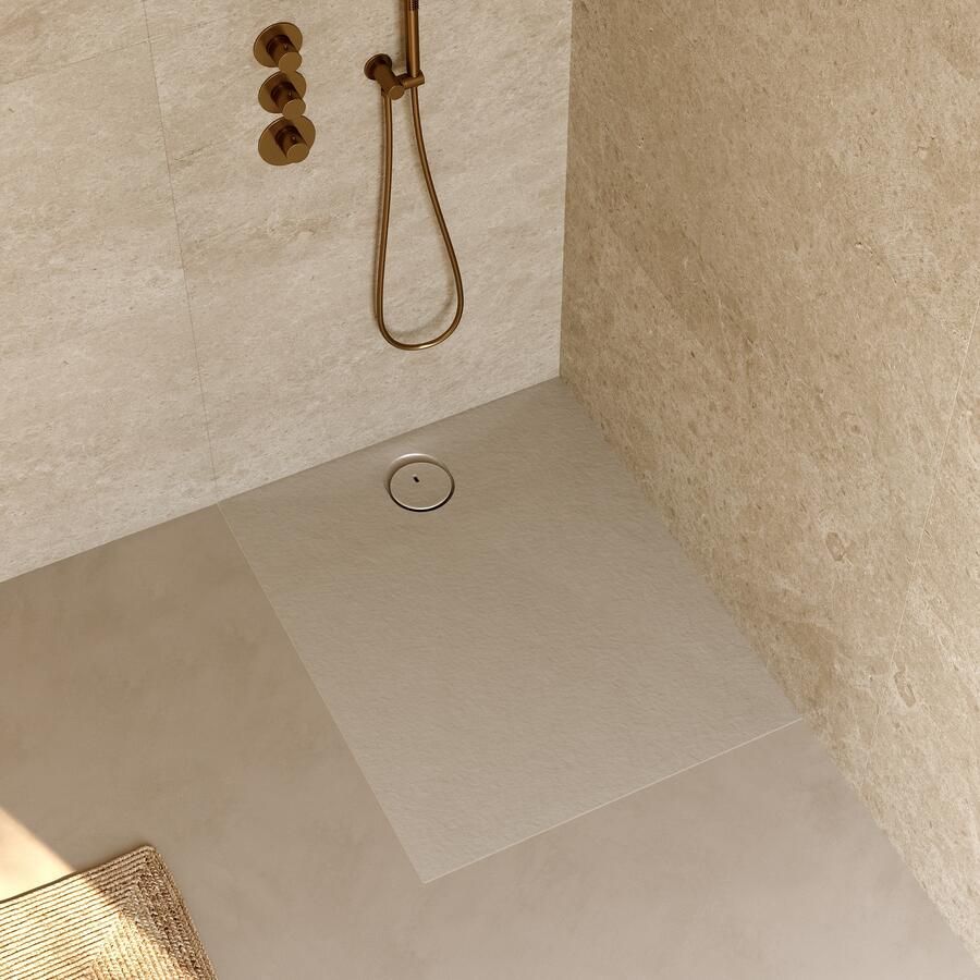 RIHO Douchebak NUVIA Purite 100x80x3 cm mat pebble grey