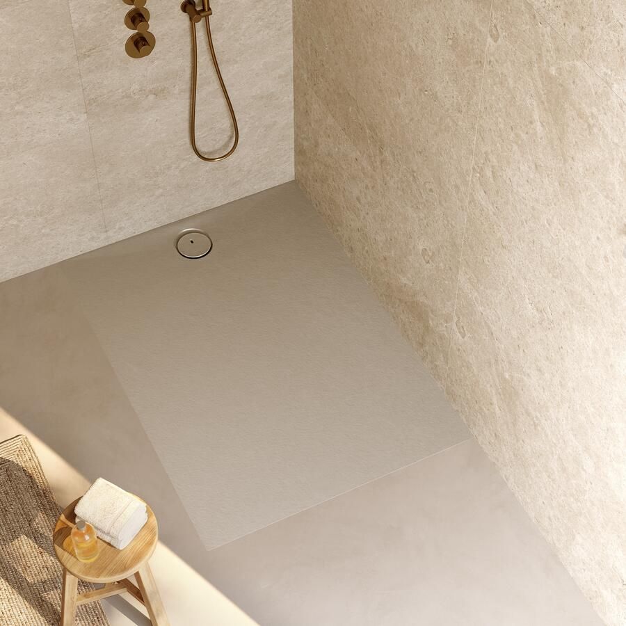 RIHO Douchebak NUVIA Purite 120x100x3 cm mat pebble grey