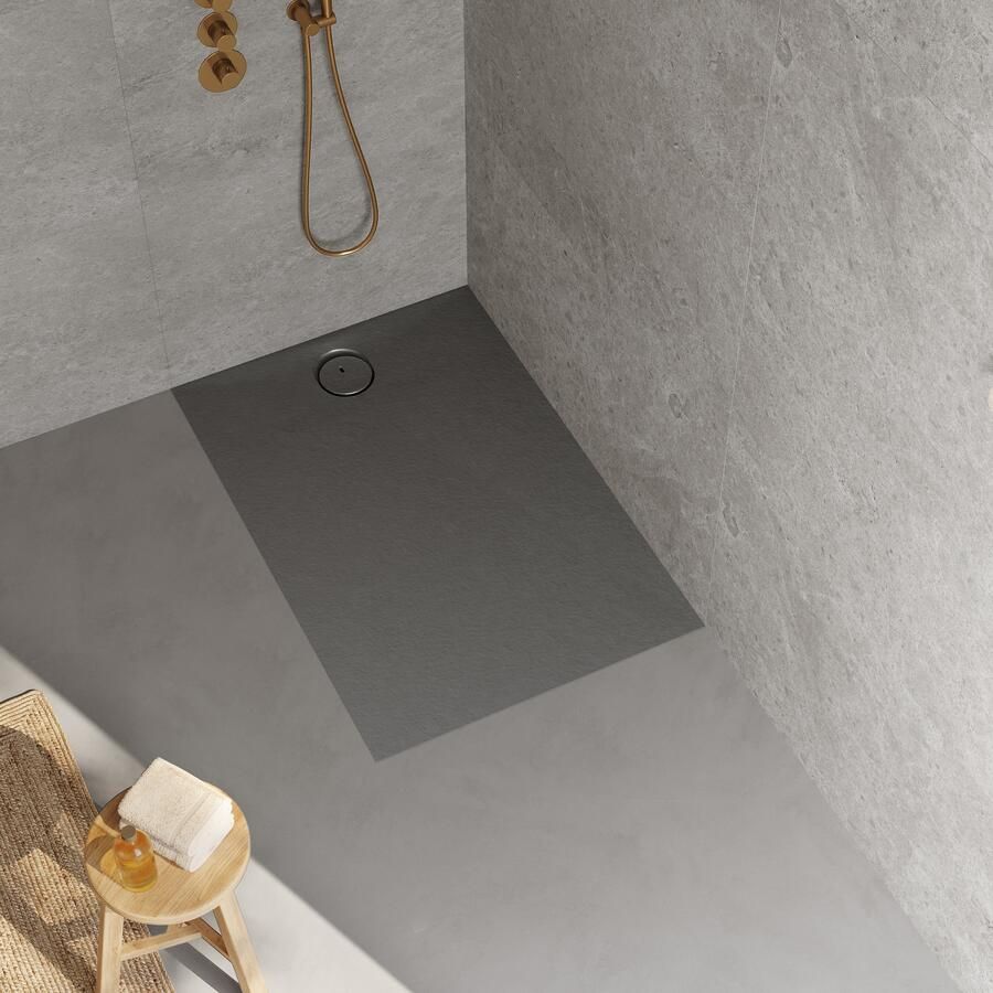 RIHO Douchebak NUVIA Purite 120x80x3 cm mat stone grey