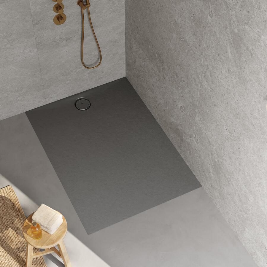 RIHO Douchebak NUVIA Purite 120x100x3 cm mat stone grey