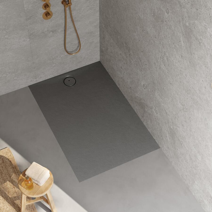 RIHO Douchebak NUVIA Purite 120x90x3 cm mat stone grey
