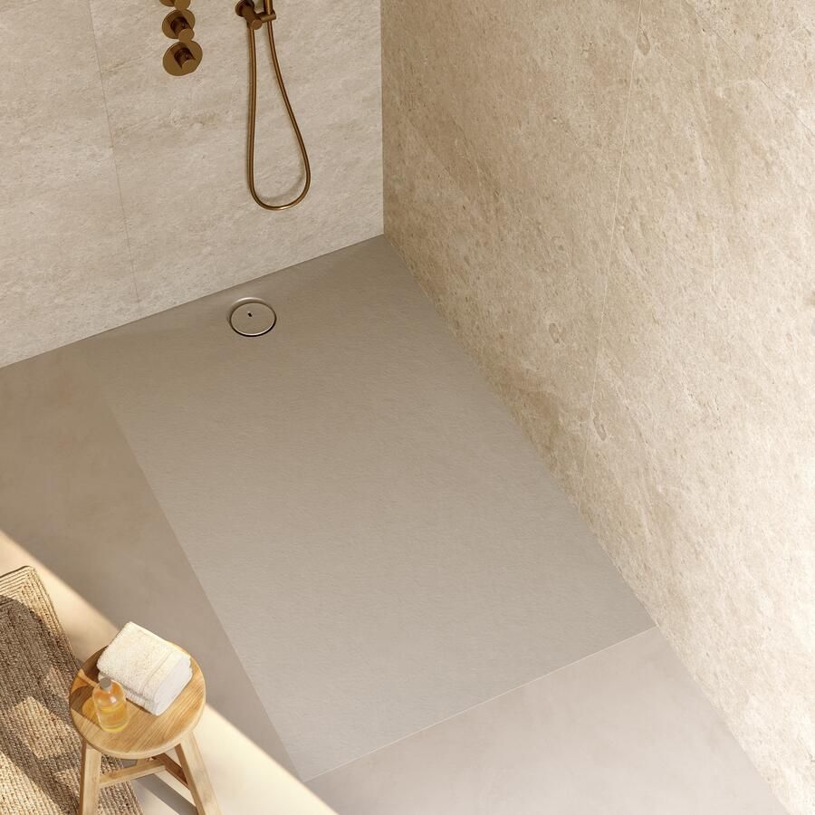 RIHO Douchebak NUVIA Purite 160x100x3 cm mat pebble grey