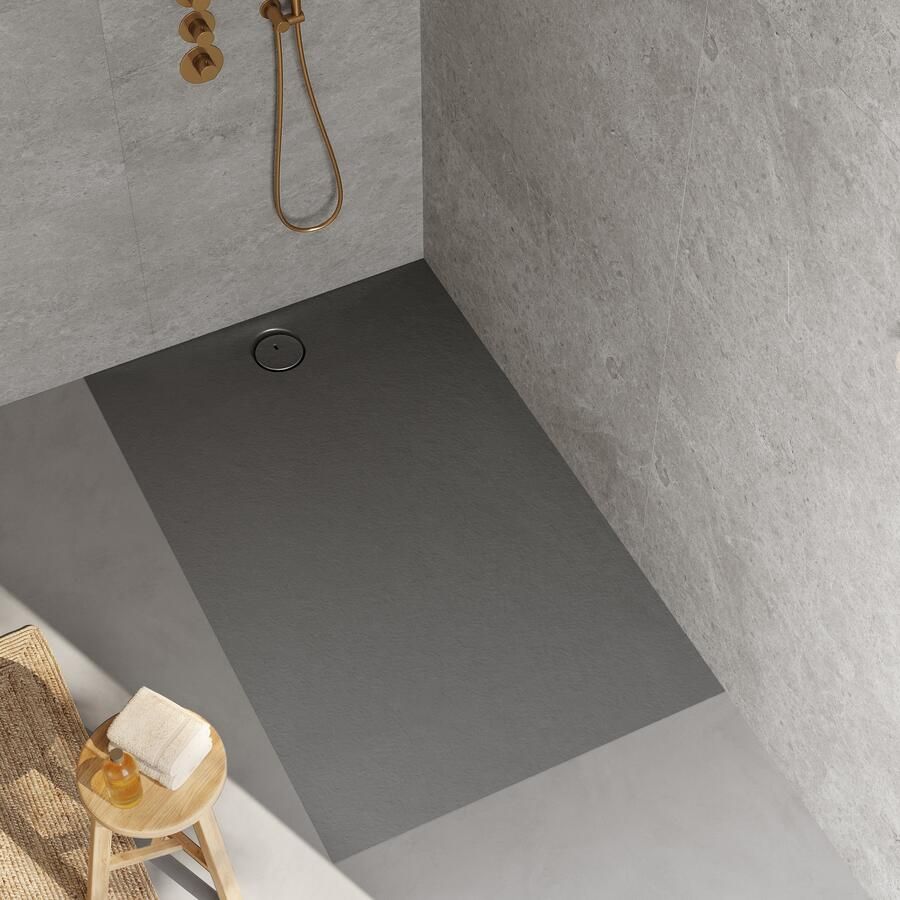 RIHO Douchebak NUVIA Purite 160x100x3 cm mat stone grey