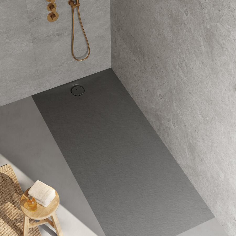 RIHO Douchebak NUVIA Purite 180x90x3 cm mat stone grey