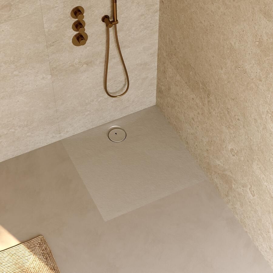 RIHO Douchebak NUVIA Purite 80x80x3 cm mat pebble grey