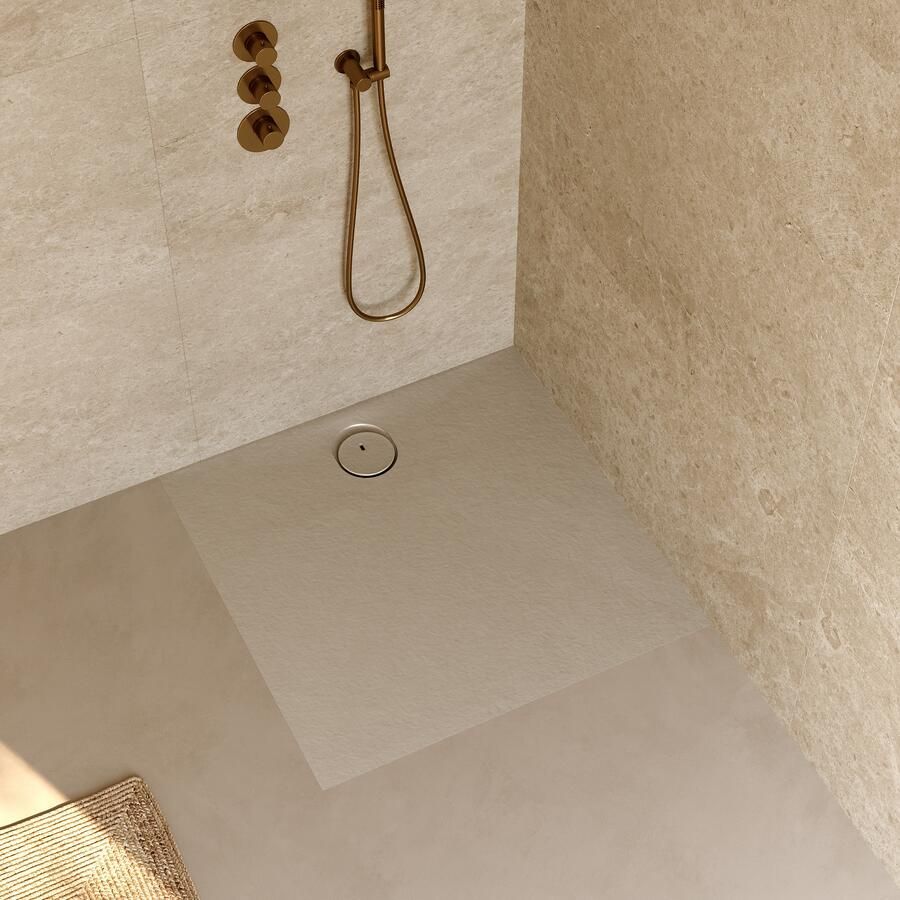 RIHO Douchebak NUVIA Purite 90x90x3 cm mat pebble grey