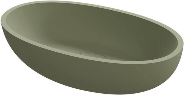 Riho Escala Waskom Solid Surface 55x32x15cm mat moss green (groen) W030001Z22