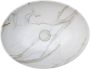 Riho Marmic Oval Waskom 52x39.5x13cm Keramiek Ovaal marmer mat wit W031004M00 - Thumbnail 1