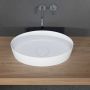 Riho Thin Oval kom 58x35cm solid surface mat wit - Thumbnail 1