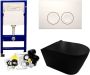 Salenzi Geberit UP100 Toiletset Compleet | Inbouwreservoir | Civita Black Randloos Mat Zwart | Set44 met drukplaat - Thumbnail 1